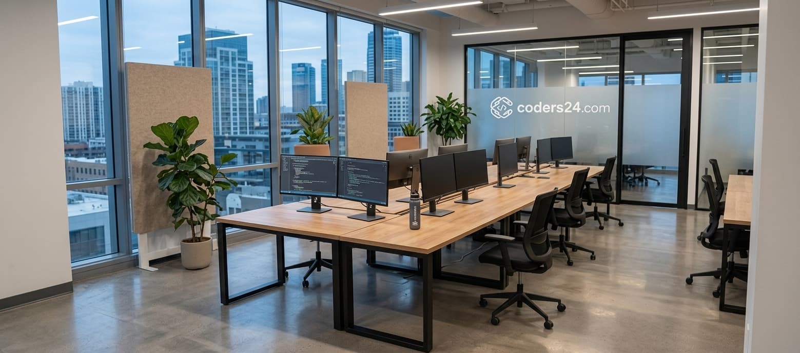 Coders24 team collaborating